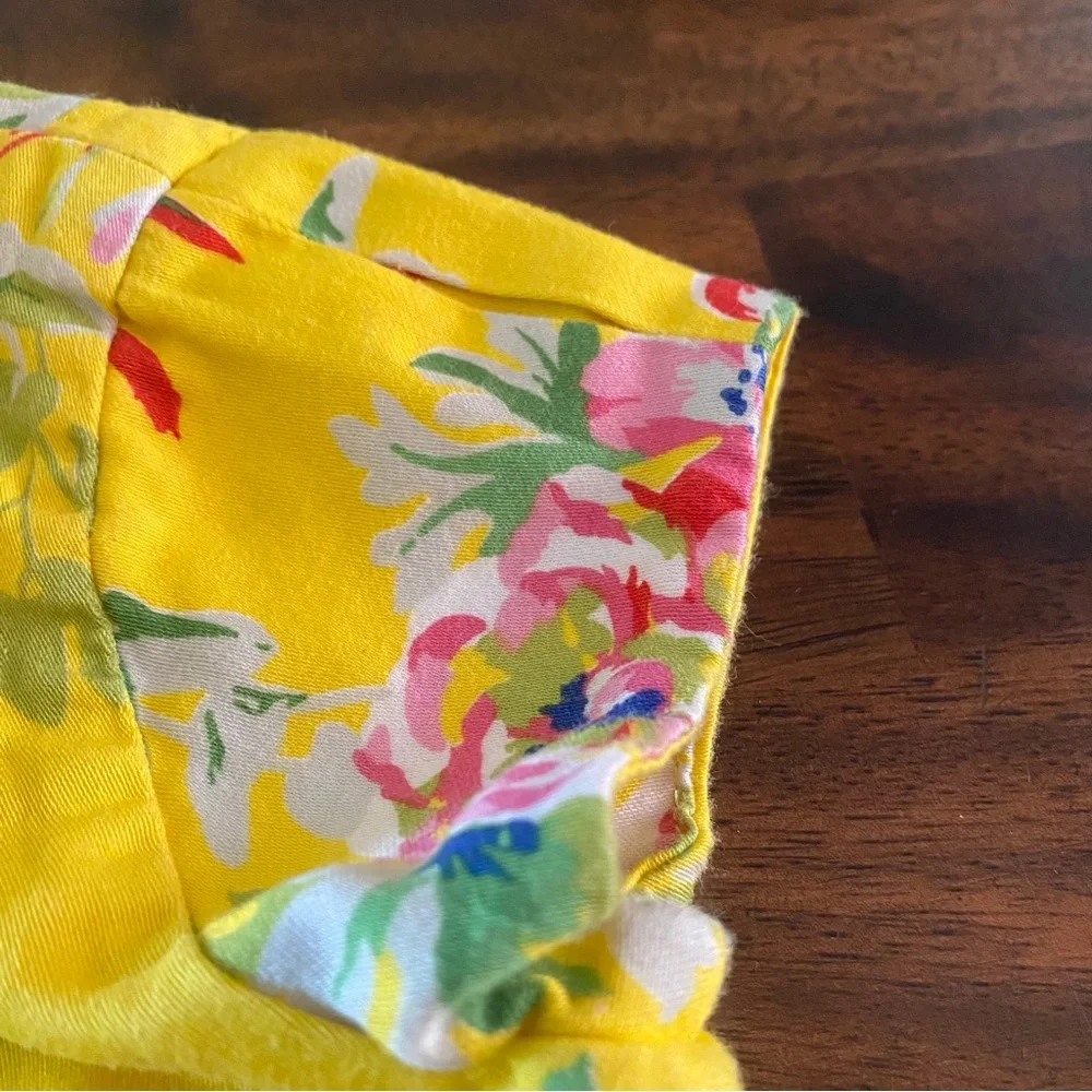 Ralph Lauren Baby Girl Sateen Floral Romper